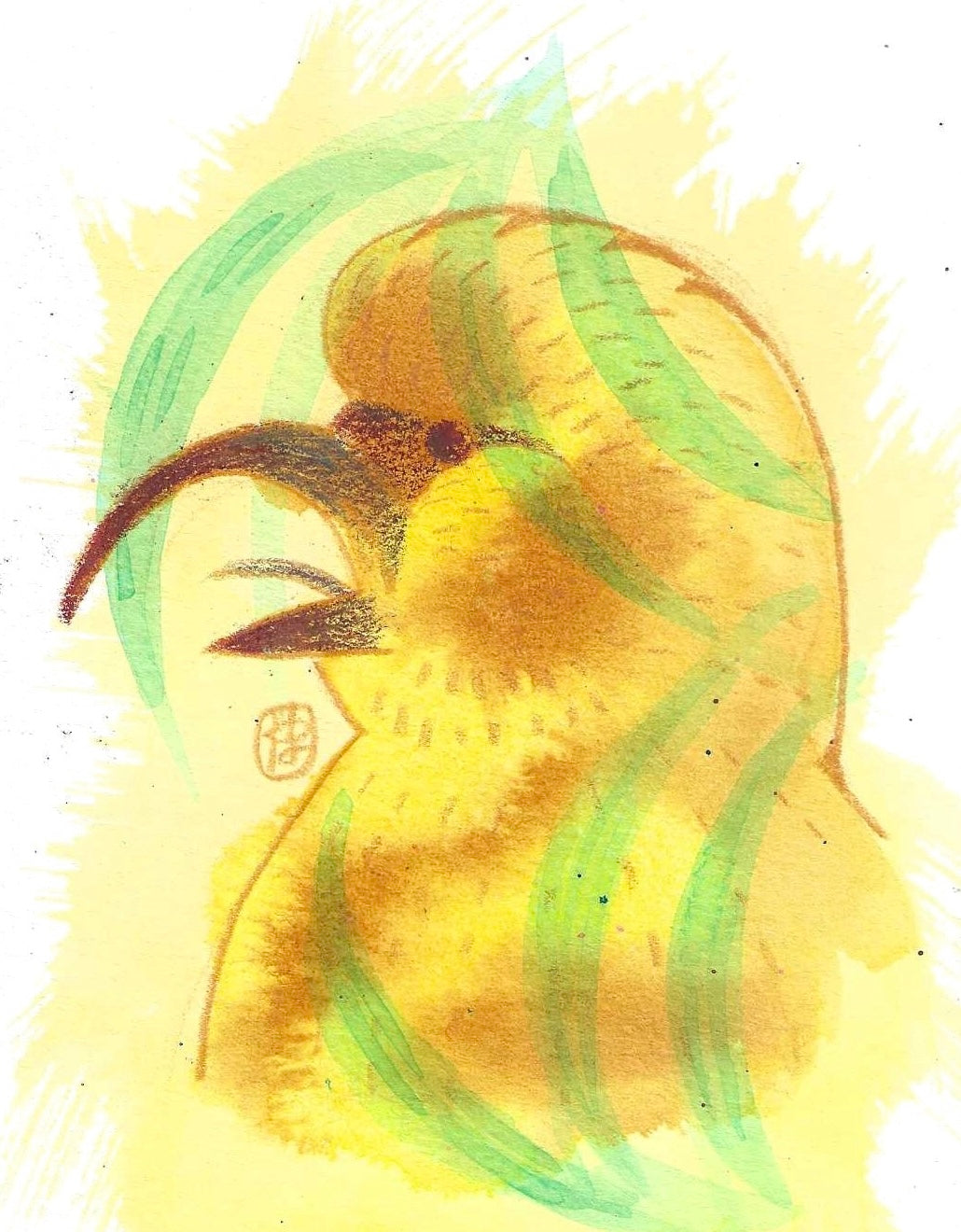 ʻAkiapōlāʻau Drawing