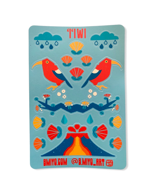 ʻIʻiwi Sticker Sheets