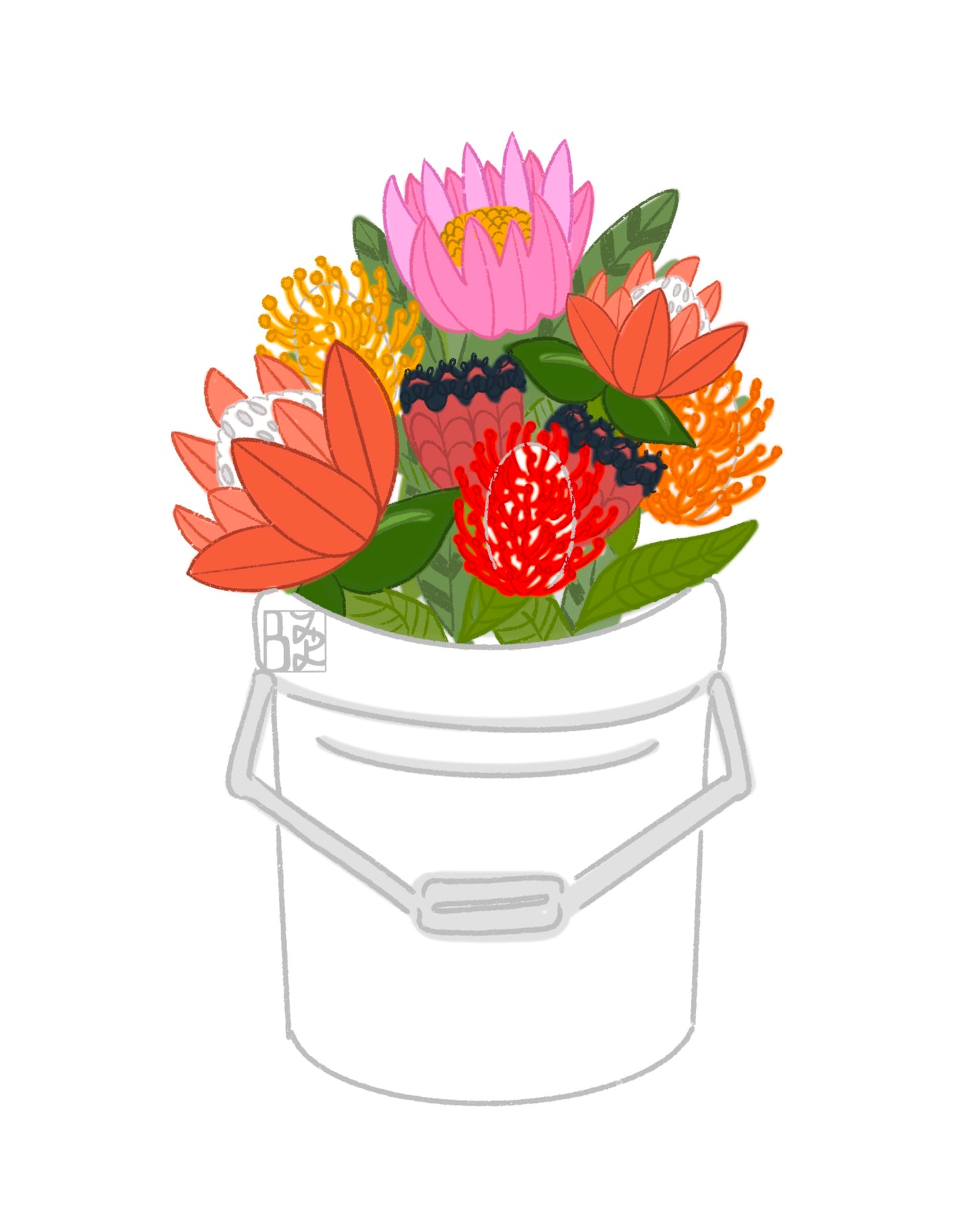Protea Bucket Stickers