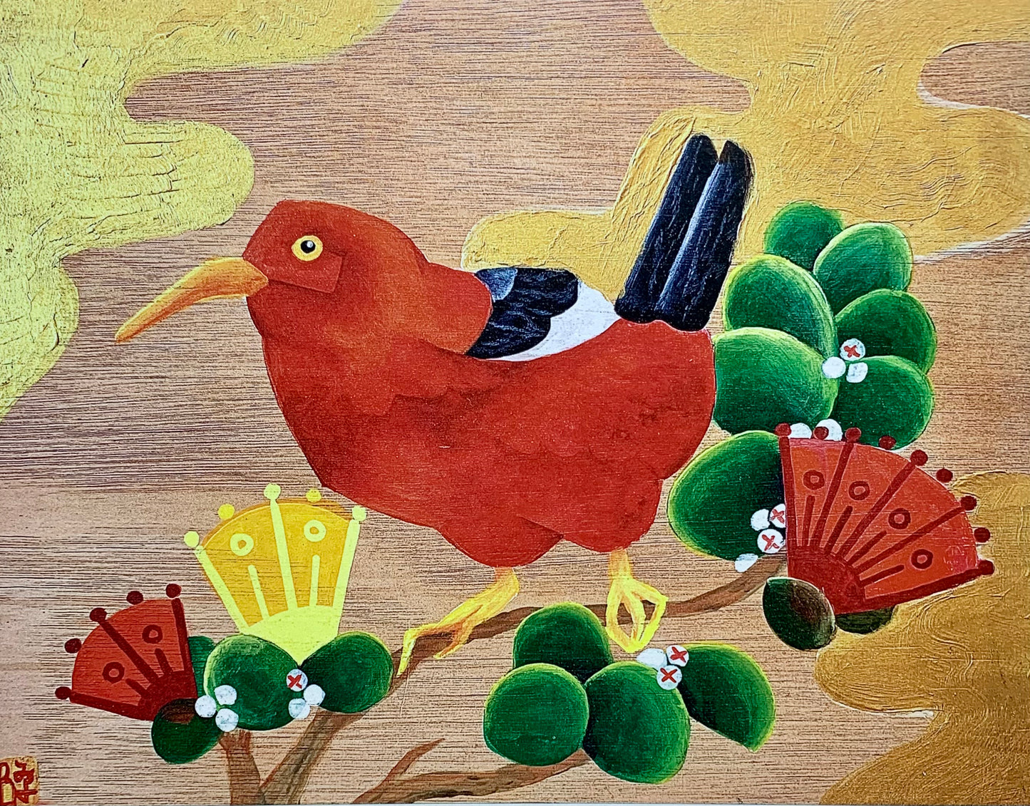 Gold Iiwi Print