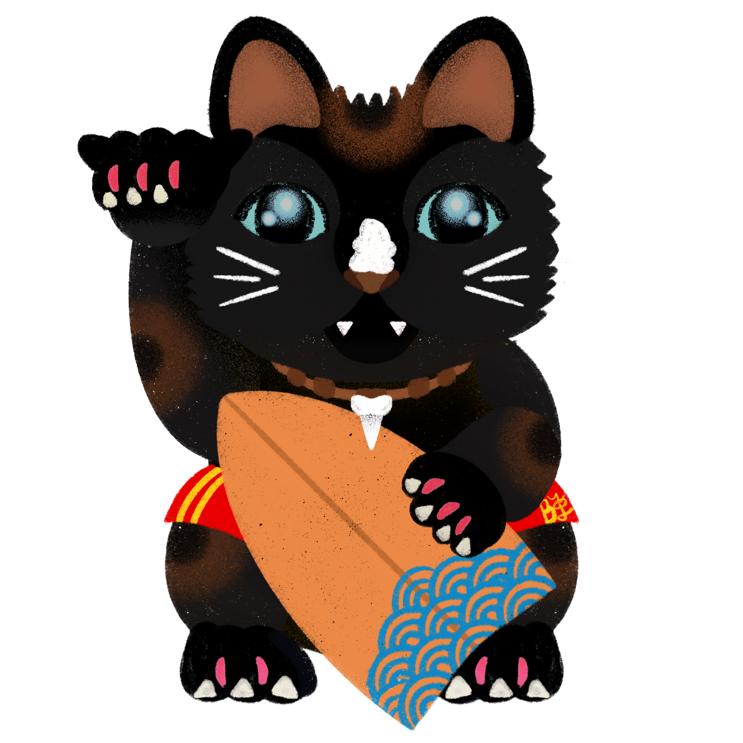 Kuro Surfer Stickers