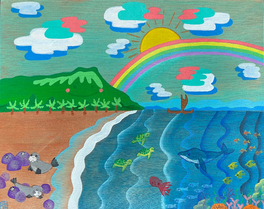 Hawaii Kawaii Series: Leahi Original Painting