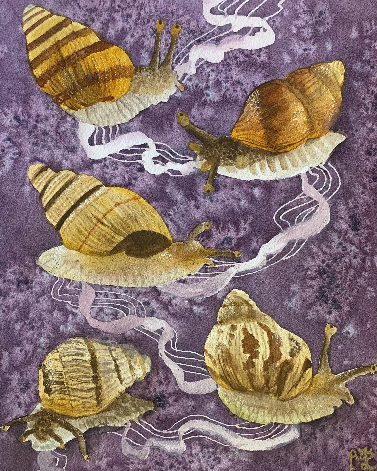 Hawaiian Tree Snails Original Painting