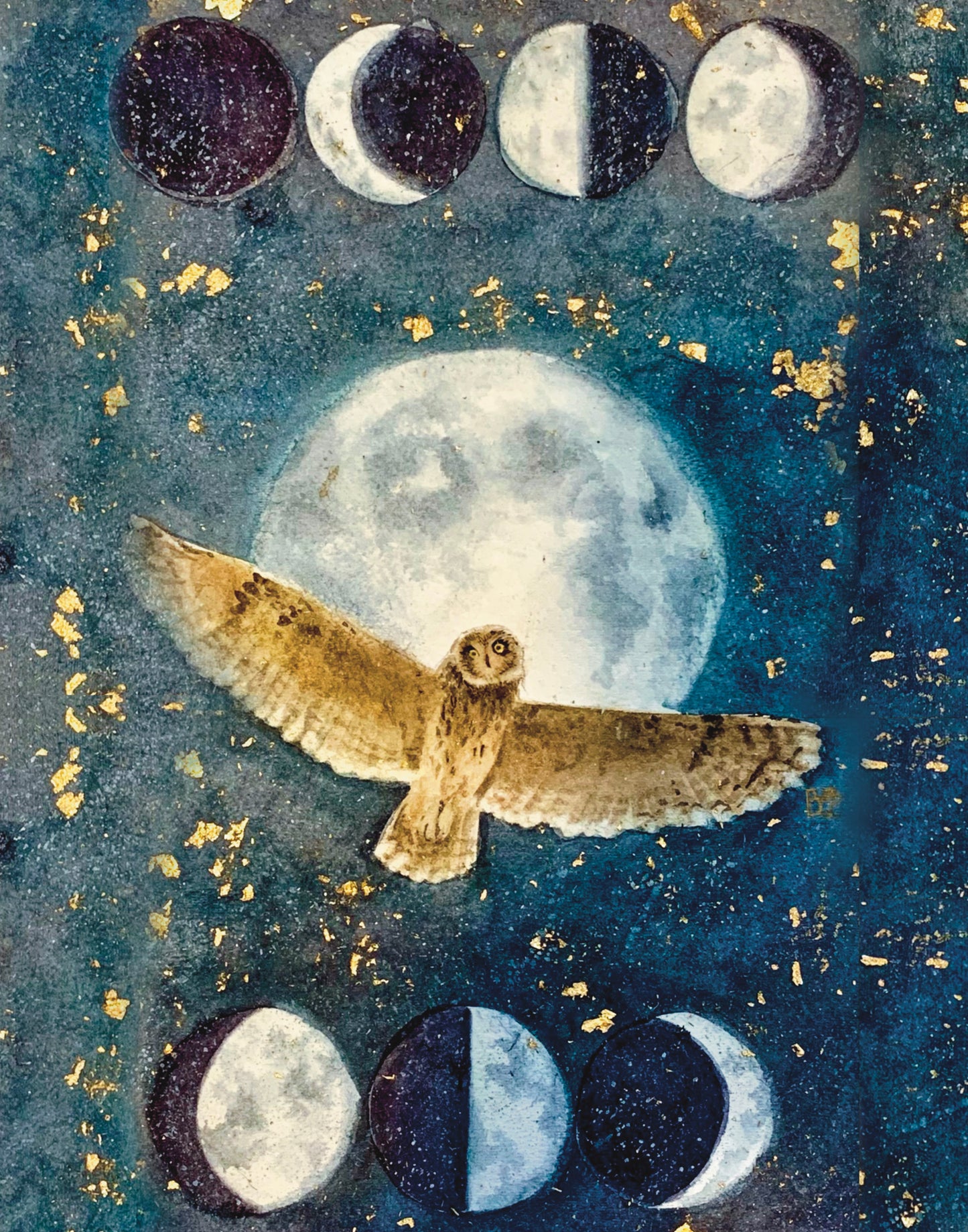 Pueo & Mahina greeting card