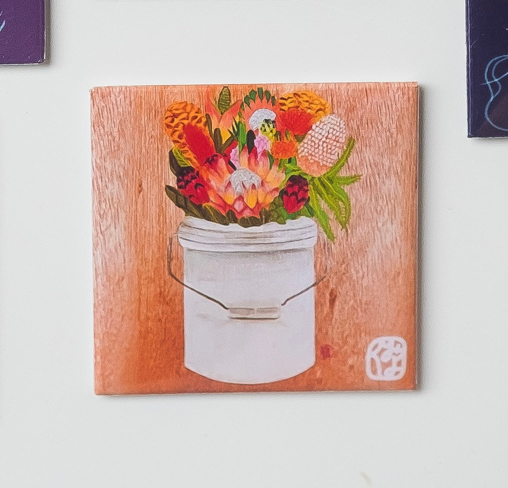 Protea Bucket Magnet