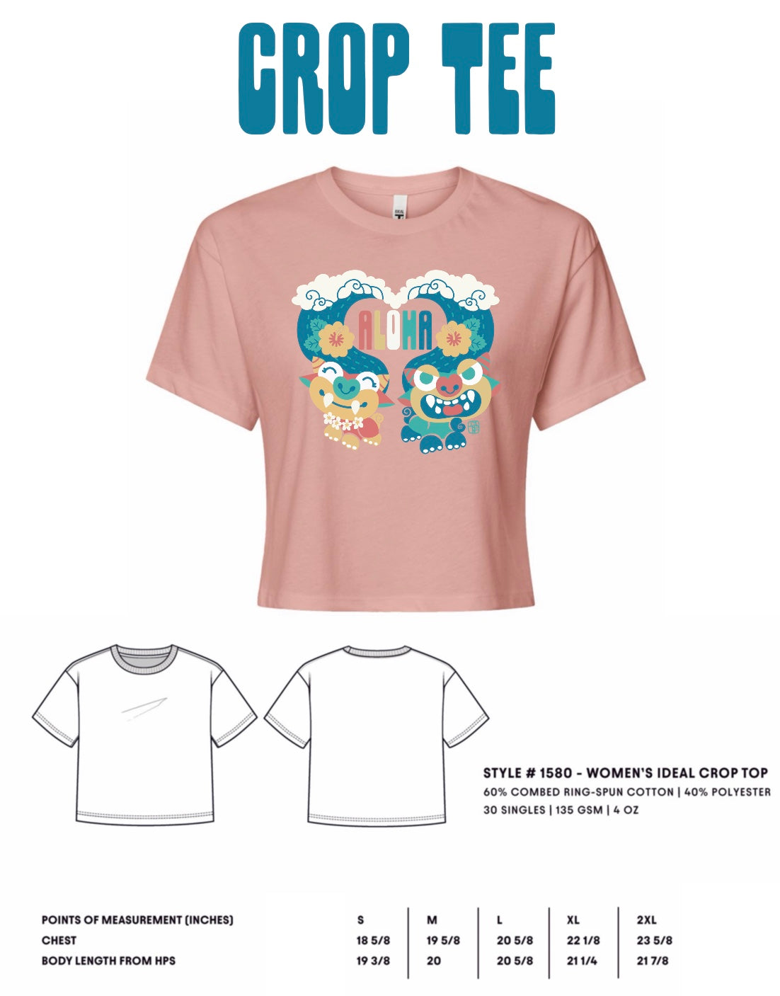 Aloha Shisa Crop Tee