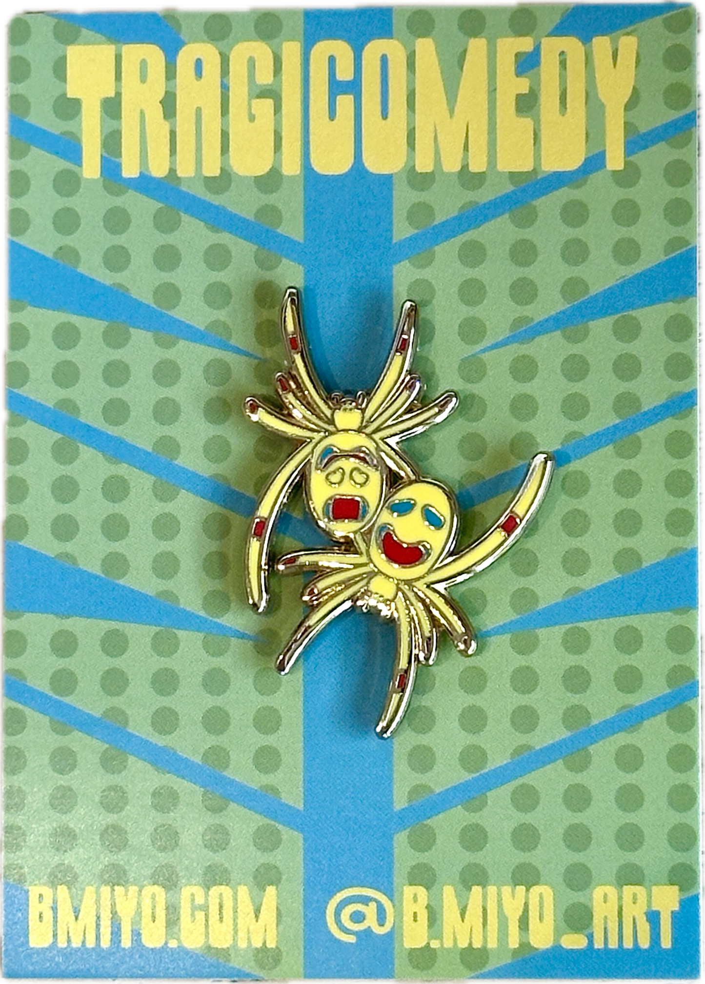 Tragicomedy Enamel Pin