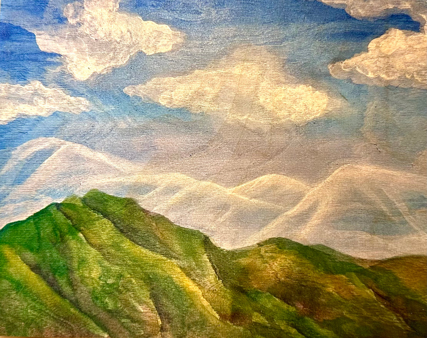 Mauna in the Sky Wood Print