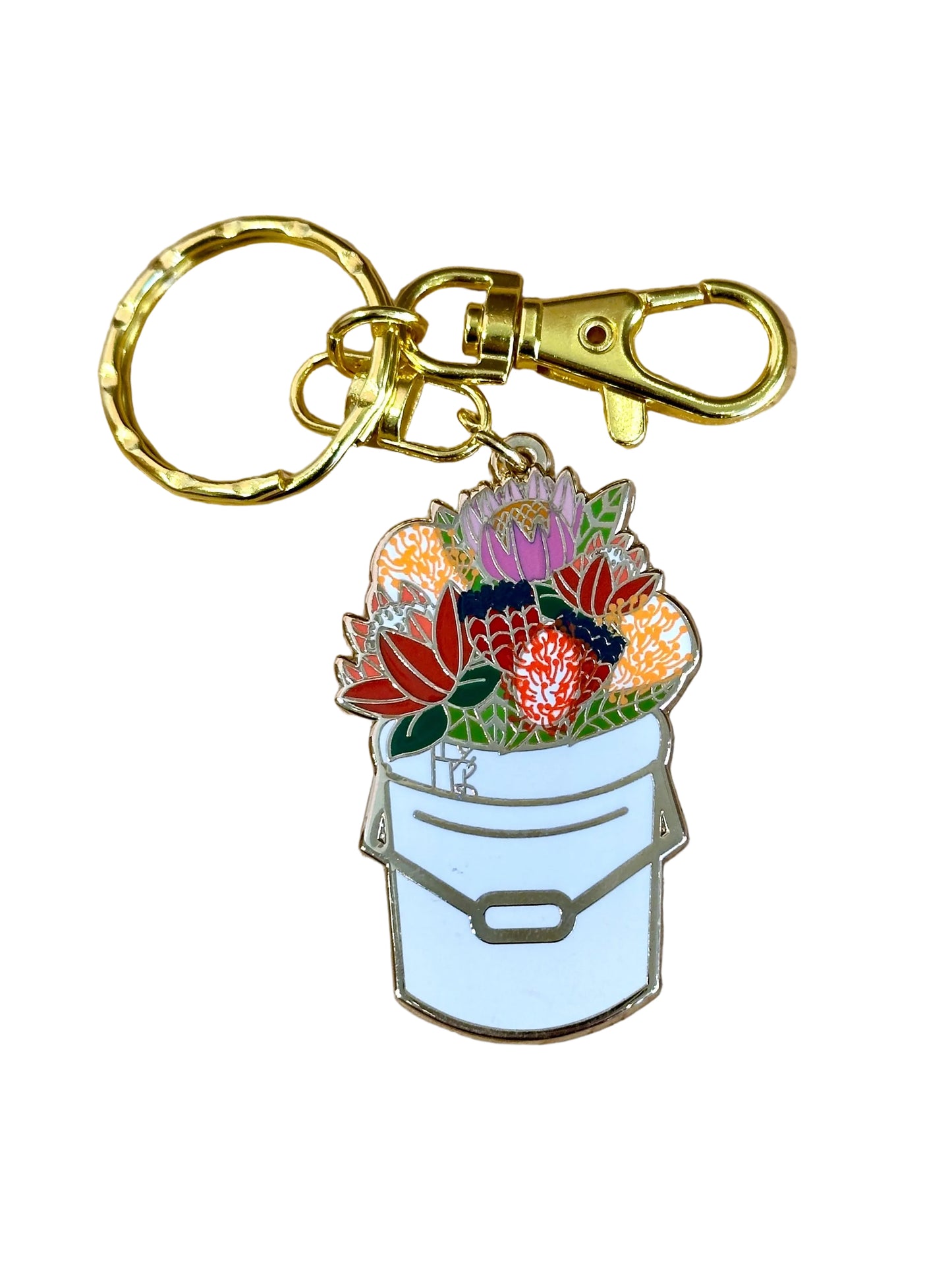 Protea Bucket Keychain