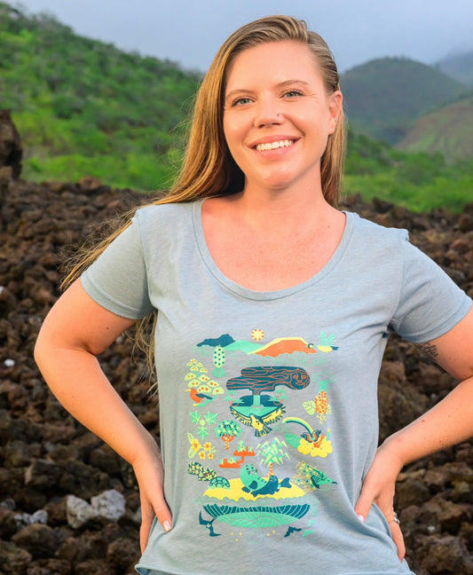 Hawaiʻifuda Scoop Neck Tee