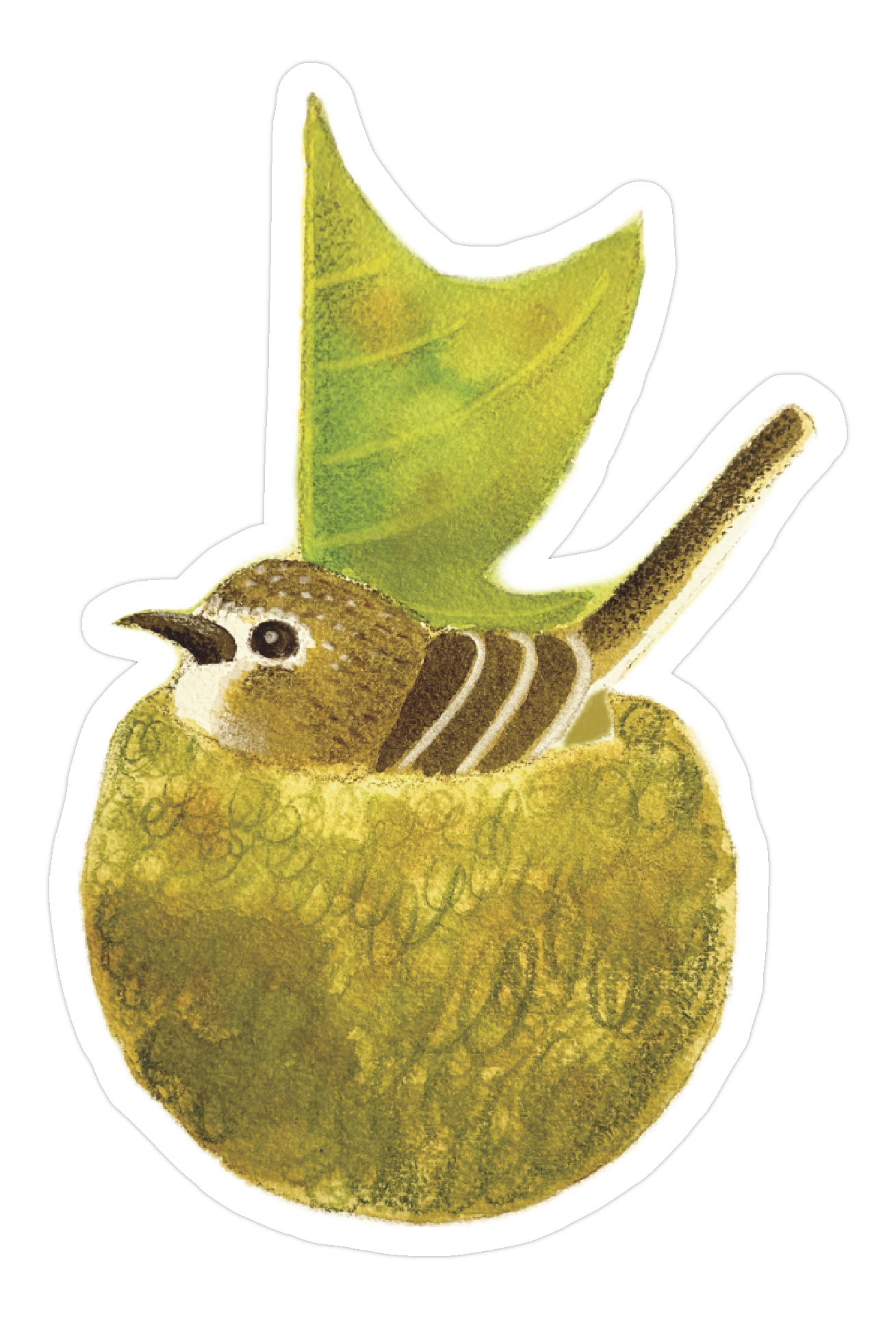 Hawaiʻi ʻElepaio Craft Sticker