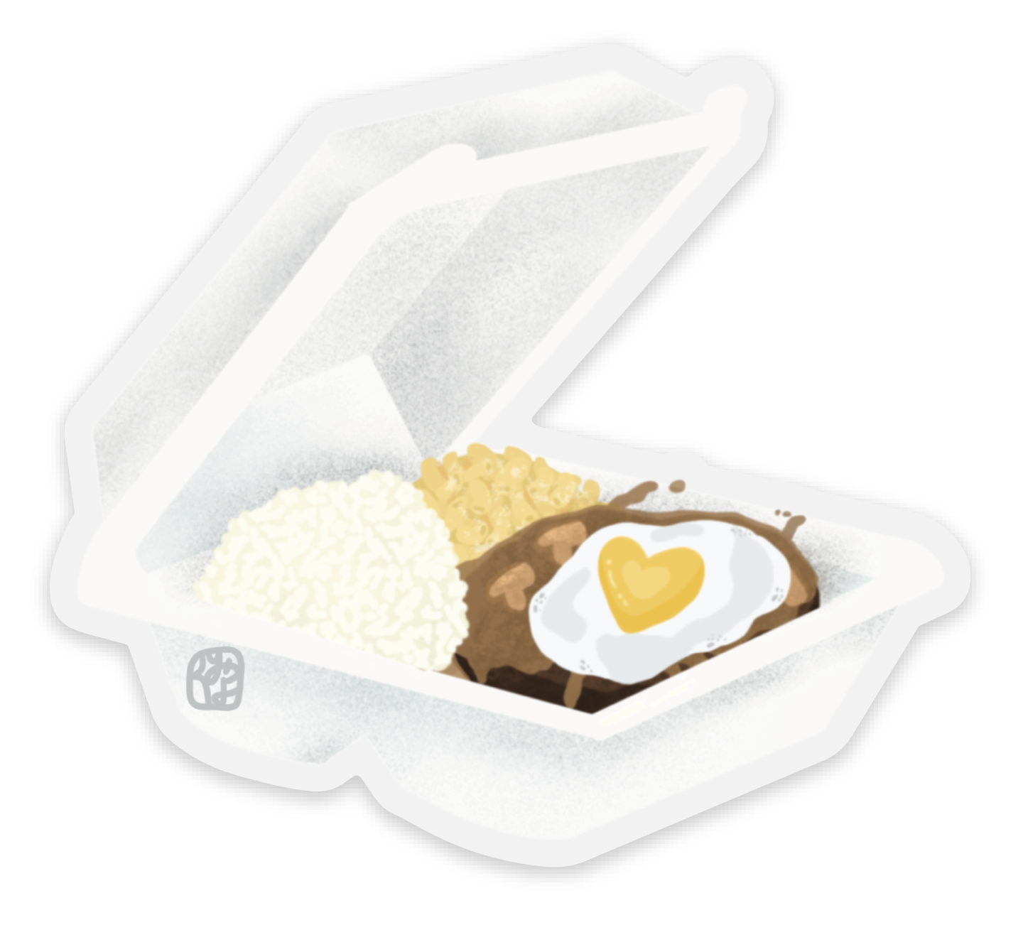 Loco Moco Love Sticker – B. Miyo Art