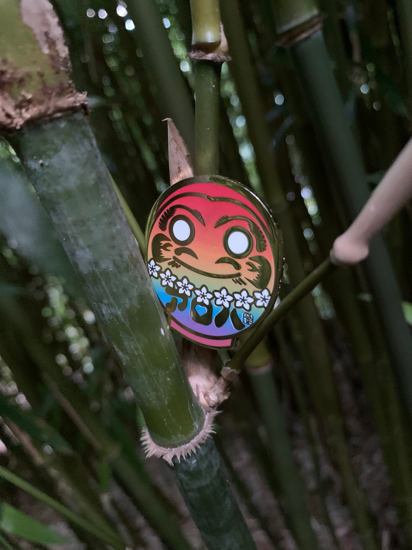 Aloha Daruma Enamel Pin