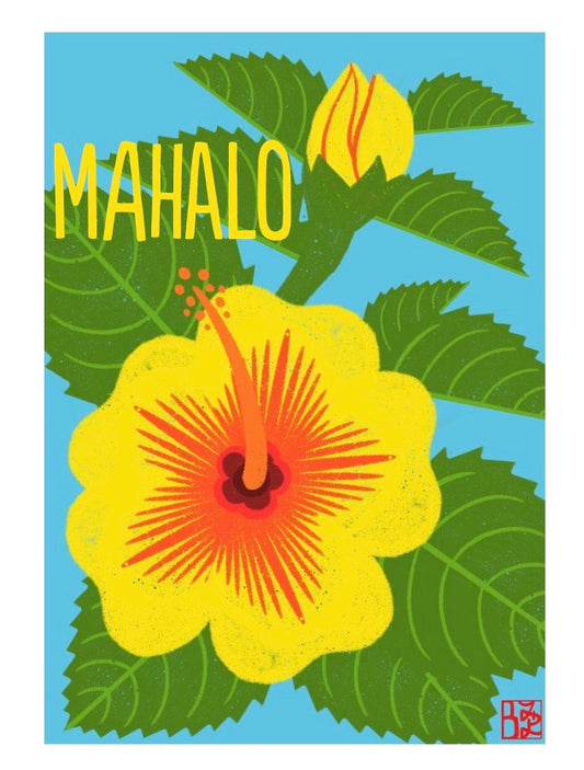 Mahalo maʻo hau hele greeting Card