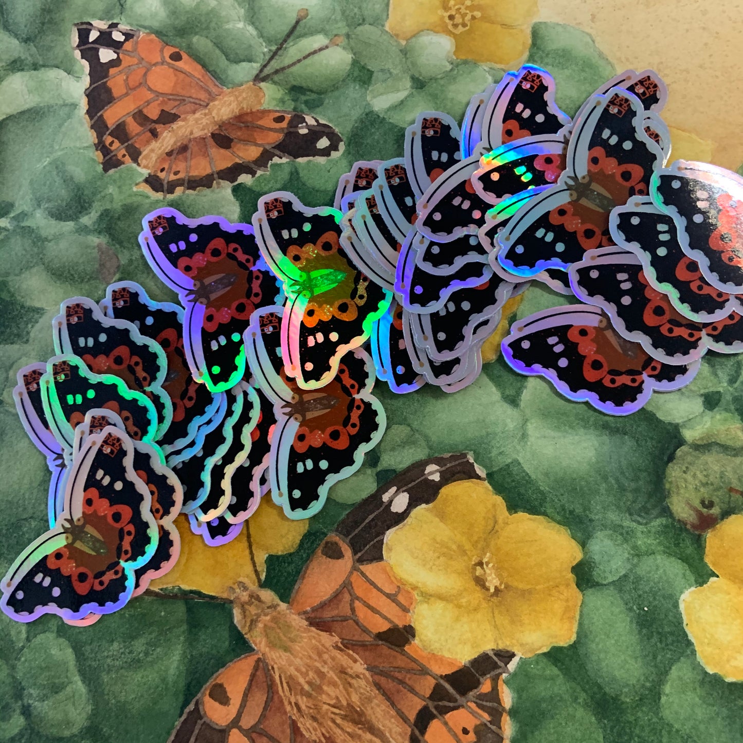 Pulelehua Kamehameha Butterfly Holographic  Stickers